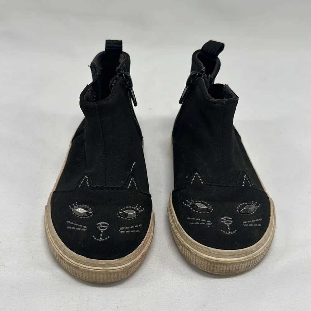 Baby Gap Kids Black Cat Booties Size 7